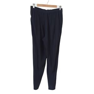 Kit Ace Silk Pants Size 4‎ Navy Blue Loose Fit Tapered High Rise Casual Soft